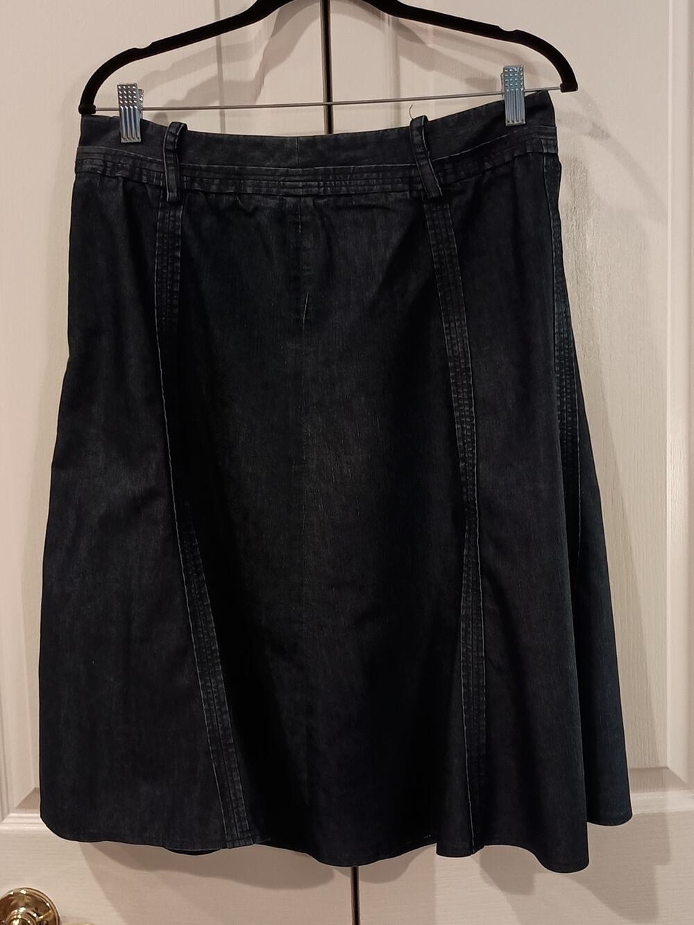 Larry Levine Dark Blue Denim Skirt
